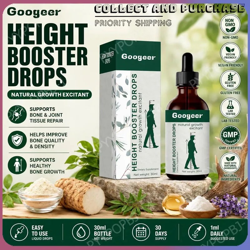 Herbal Wellness Blend - グーガー ビタミンD3 クエン酸カルシウム 液体ドロップス 30ml、毎日の骨の健康維持のためのハーブブレンド栄養補助食品