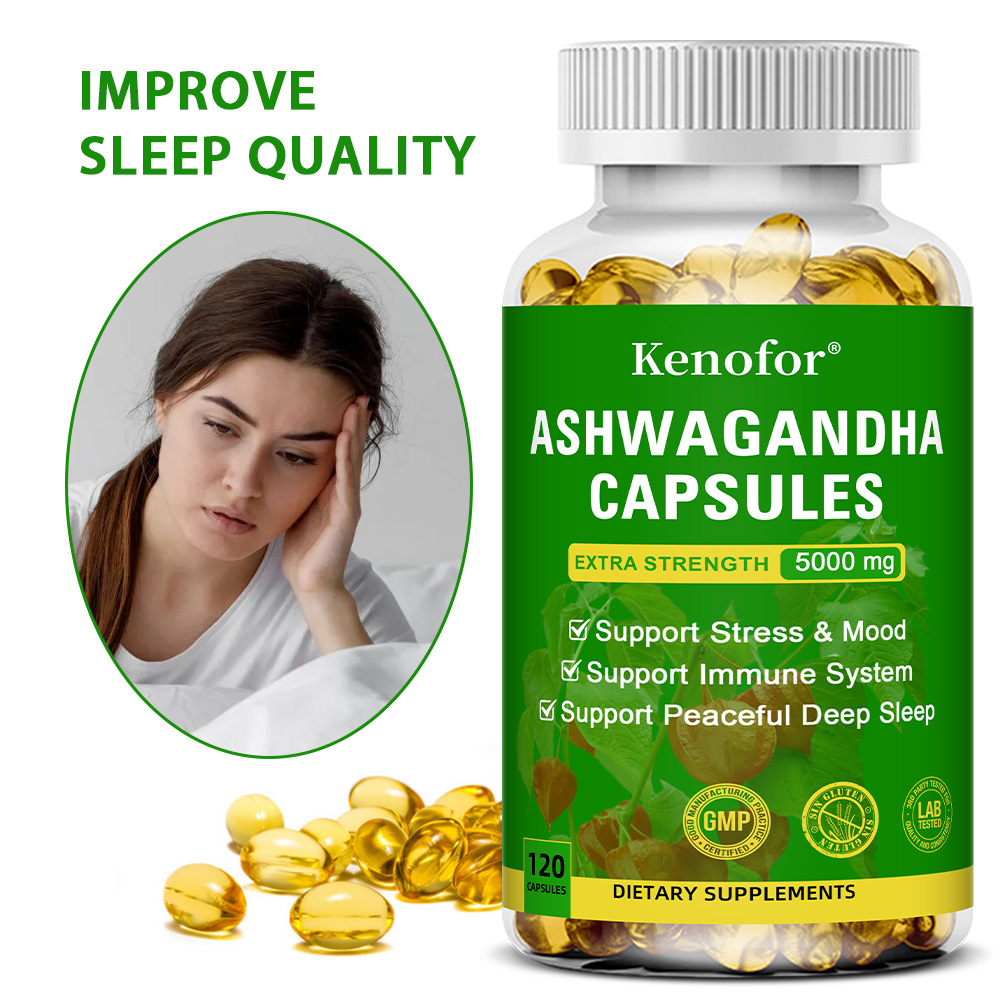 Herbal Wellness Water - アシュワガンダ複合カプセル 2300mg、5-in-1 ハーブブレンド、ストレス、気分、エネルギー、睡眠サポート、認知的健康、ビーガン対応