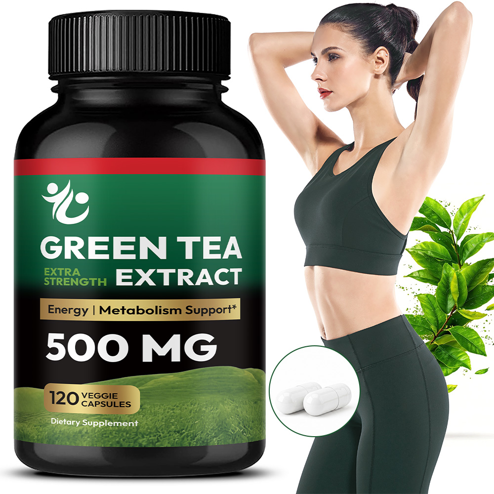 Herbal Wellness Water - 緑茶エキス - EGCG 500 mg、カフェインを除去したハーブ抗酸化サプリメント、代謝、エネルギー、毎日の健康をサポートします