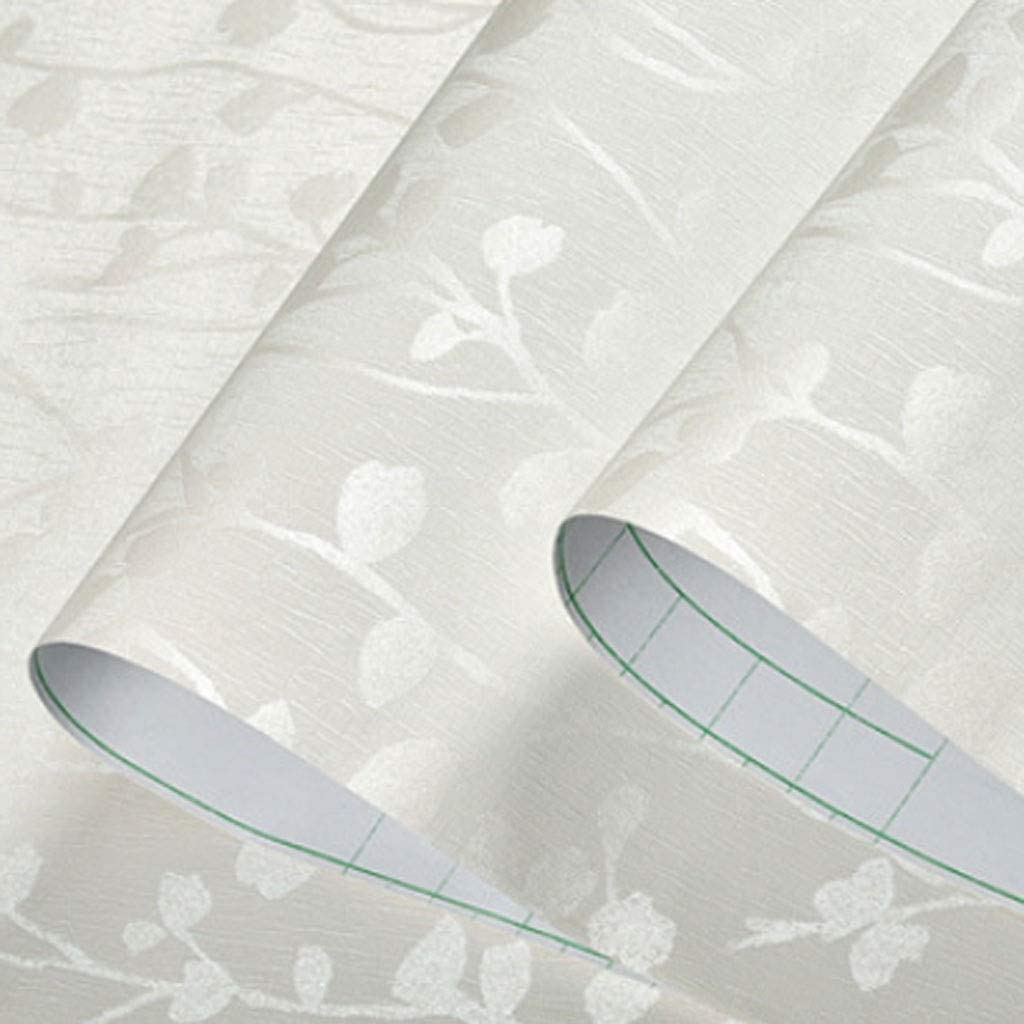 3Dエンボスブランチと葉の自己粘着壁紙防水耐久性のあるパスト - Herbal Wallpaper のレビューと価格