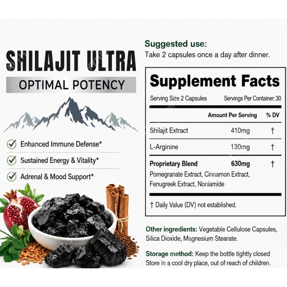 シラジットハーブブレンドサプリメント 60カプセル入り L- - Herbal Wellness Blend のレビューと価格