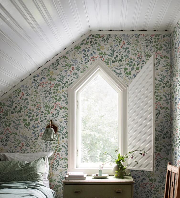 カスタム壁紙ヨーロッパ牧歌的なマルチスタイルの花柄壁紙レトロ - Herbal Wallpaper のレビューと価格