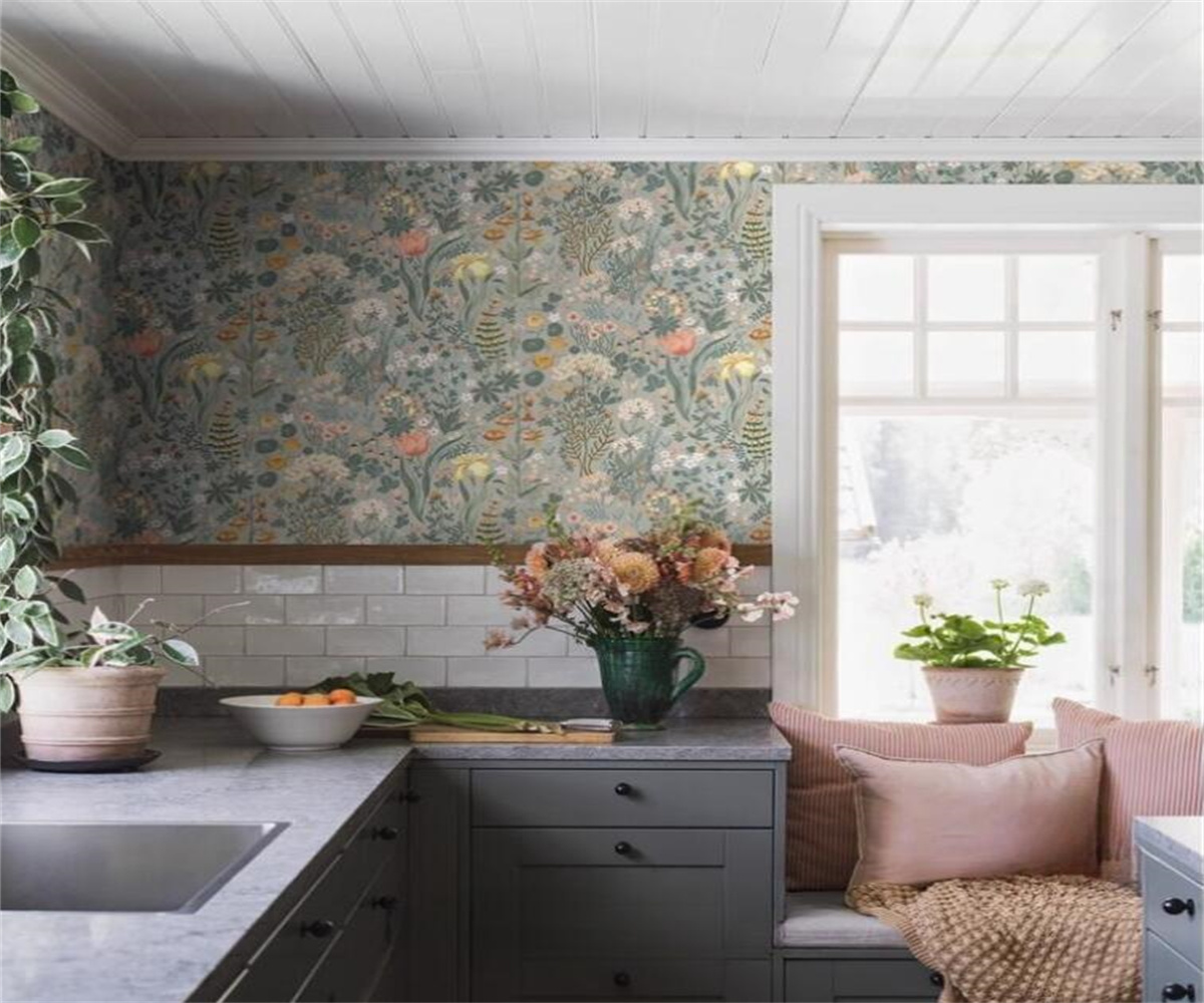 カスタム壁紙ヨーロッパ牧歌的なマルチスタイルの花柄壁紙レトロ - Herbal Wallpaper のレビューと価格